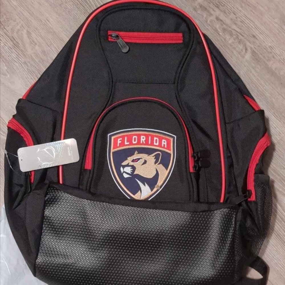 NHL Florida Panthers Black and Red Backpack